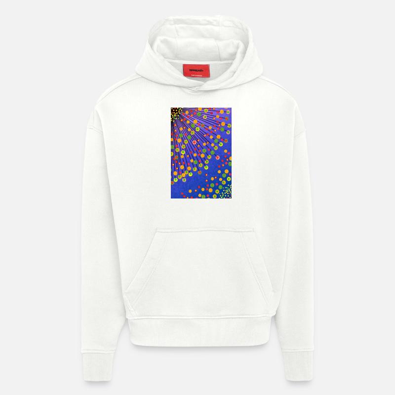pissenlits - Sweat à capuche bio épais oversize fabriqué en UE - OFF WHITE