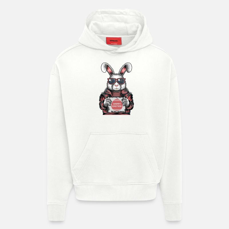 Happy easter easter easter festival easter rabbit - Hoodie- made by SPREAD  - OFF WHITE