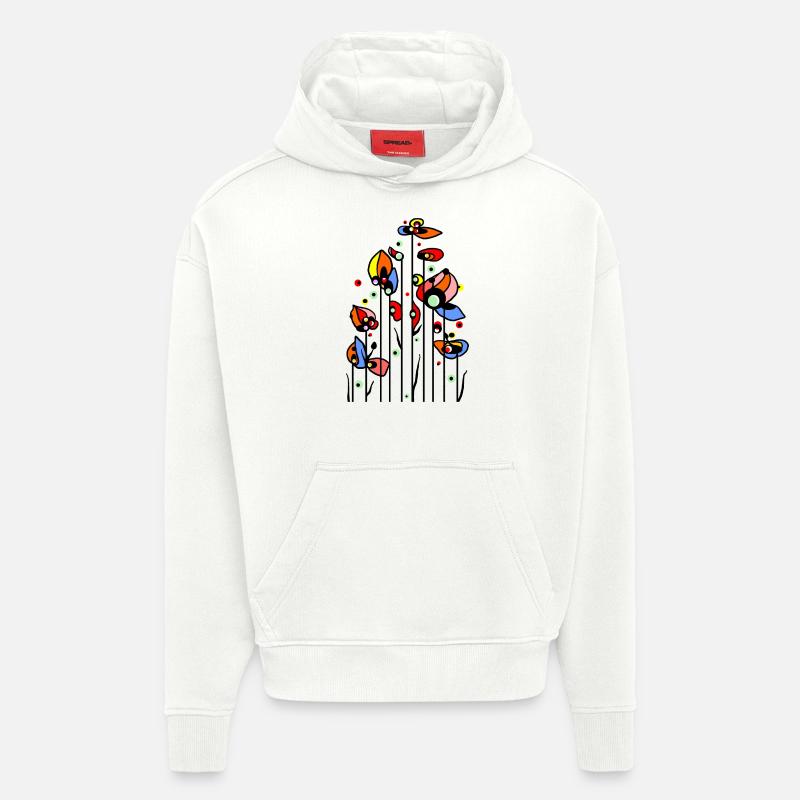 Fleur - Sweat à capuche bio épais oversize fabriqué en UE - OFF WHITE