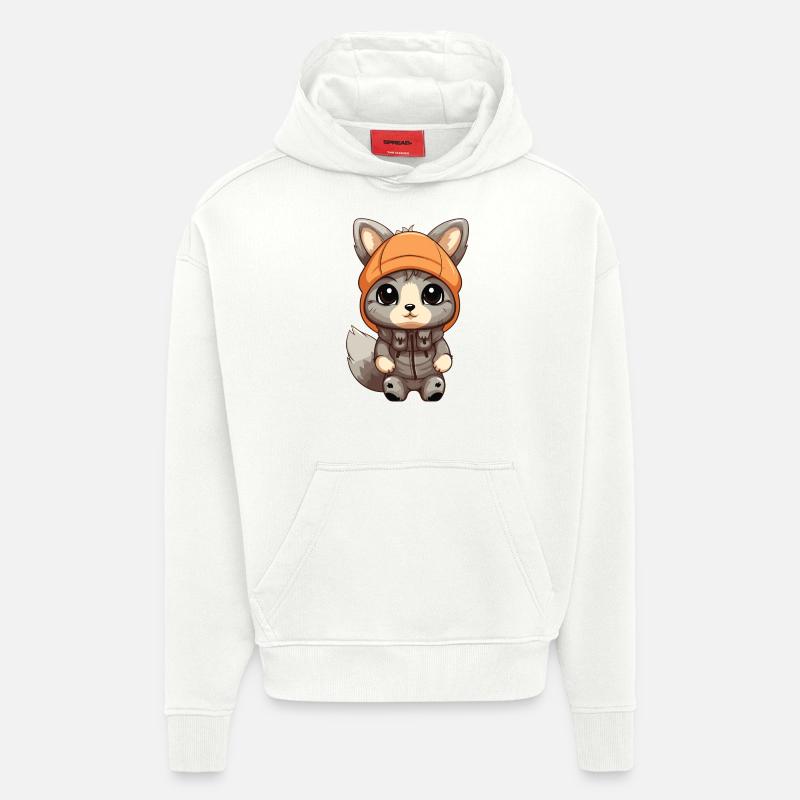 Eichhörnchen Winter Comic Niedlich - Hoodie- made by SPREAD  - OFF WHITE