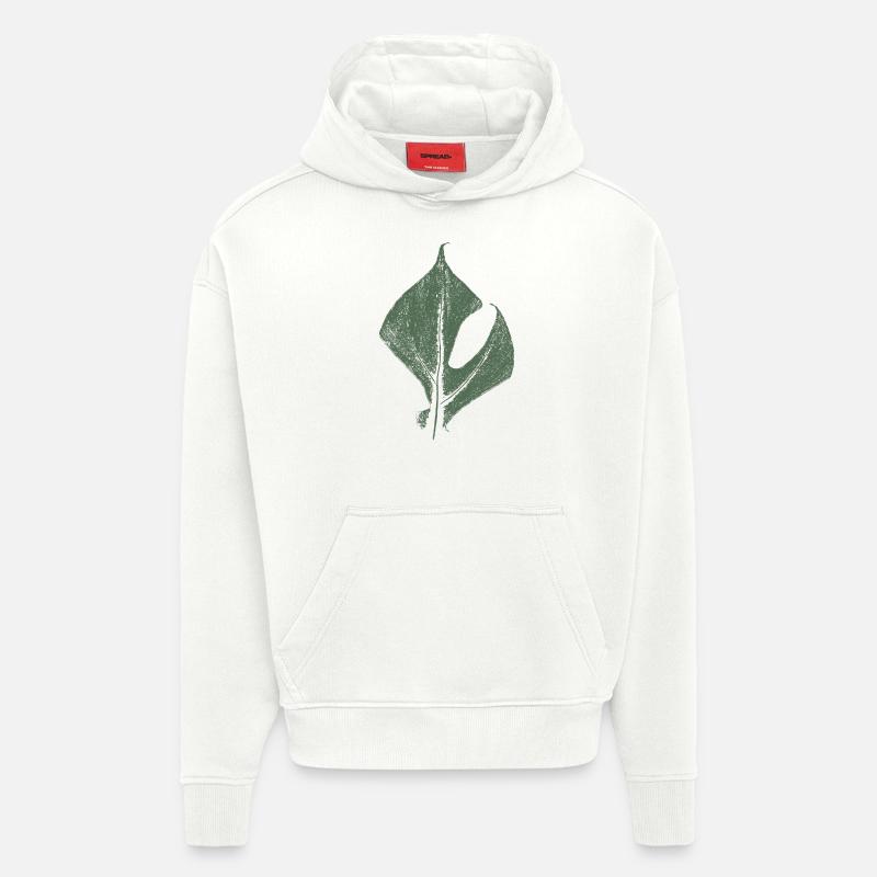Monstrea (Rhaphidophora tetrasperma) Blatt - Hoodie- made by SPREAD - OFF WHITE