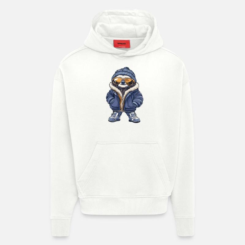 Sloth Cool Comic - Hoodie- made by SPREAD - OFF WHITE