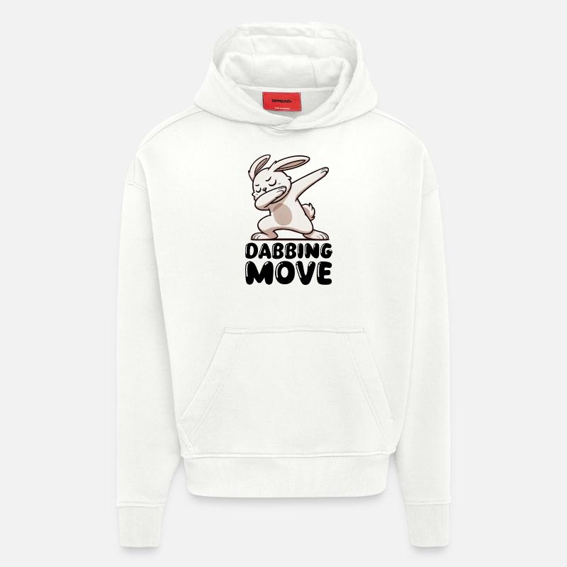hase rabbit dabbing - Hoodie- made by SPREAD  - OFF WHITE