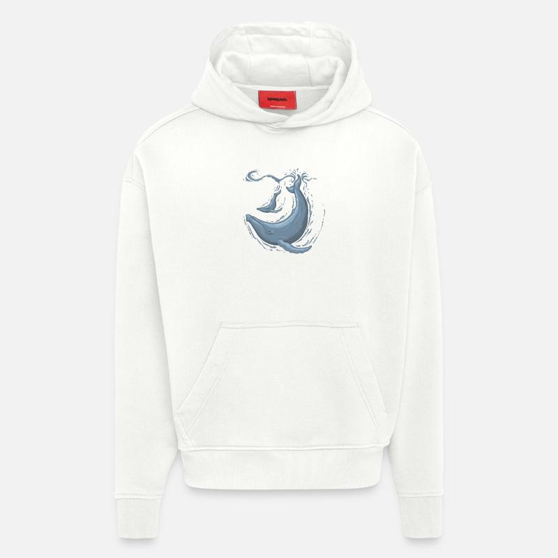 humpback - Sweat à capuche bio épais oversize fabriqué en UE - OFF WHITE