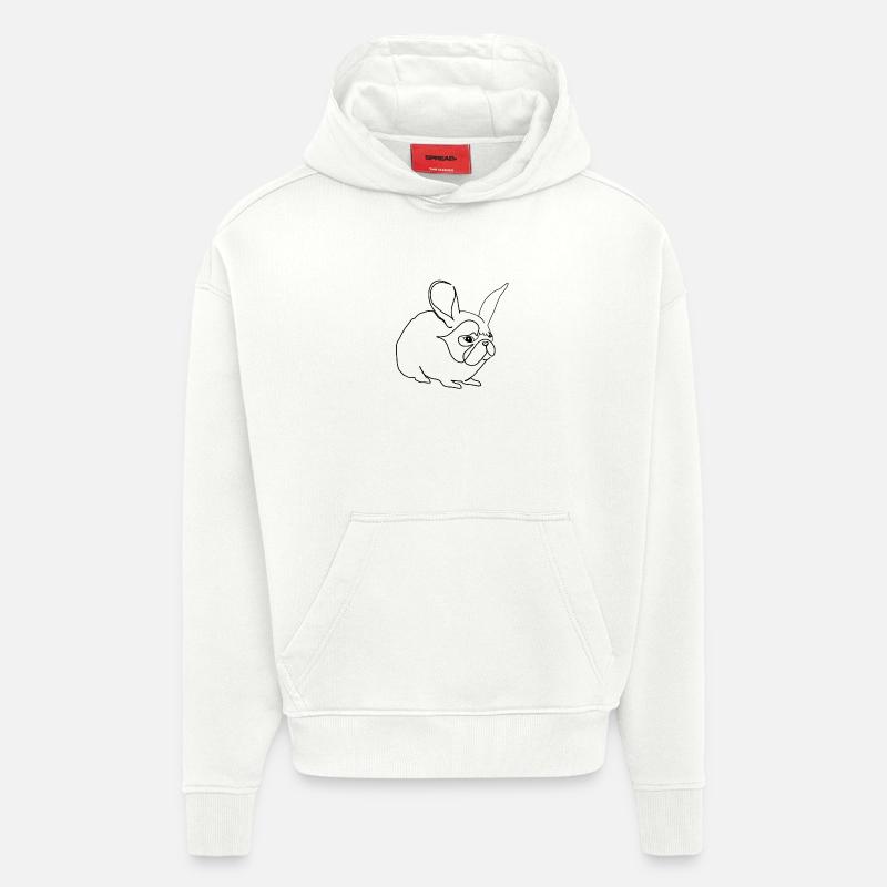 Hase oder Mops - Hoodie- made by SPREAD  - OFF WHITE