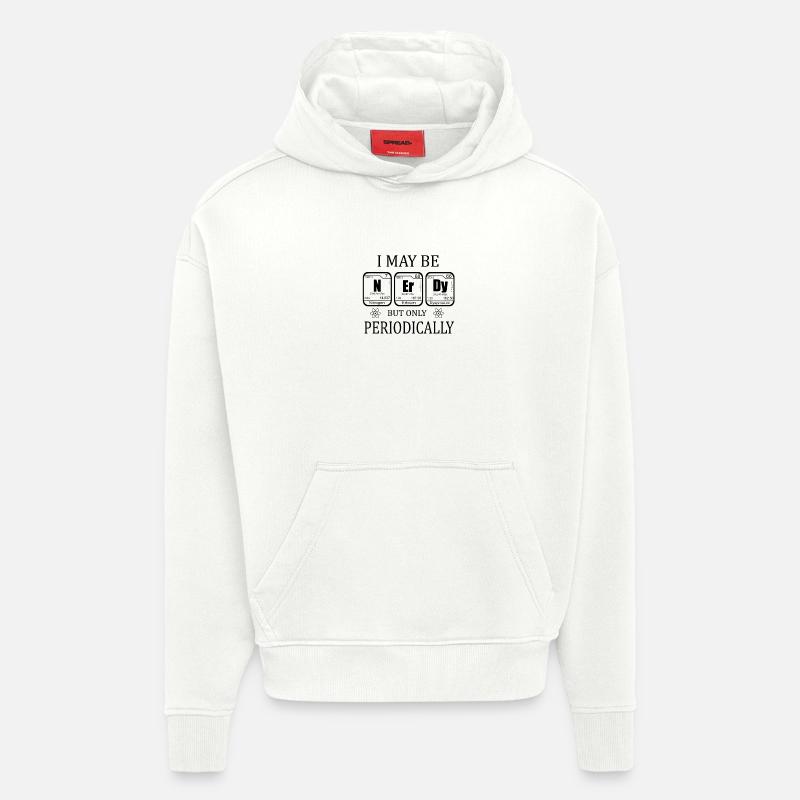 Chimie Science Tableau périodique Nerd - Sweat à capuche bio épais oversize fabriqué en UE - OFF WHITE