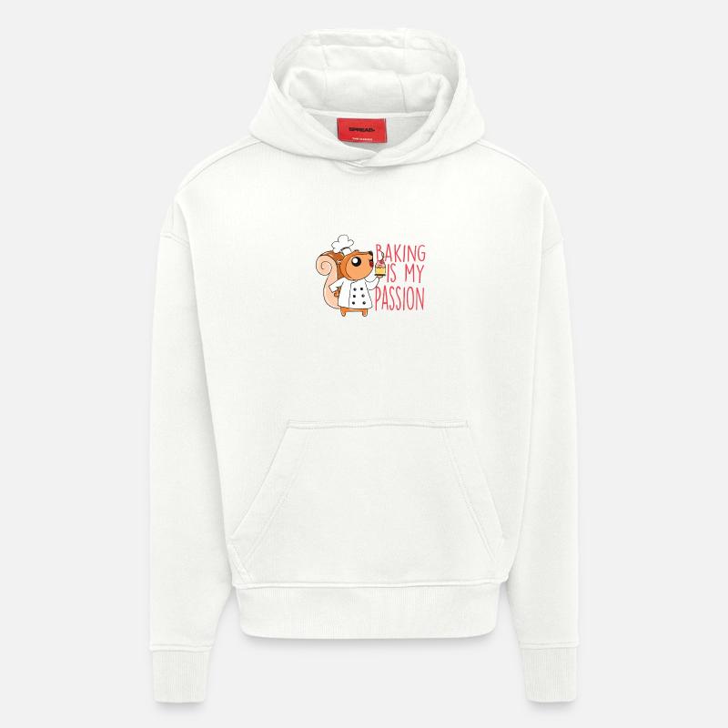 Backen Eichhörnchen - Hoodie- made by SPREAD  - OFF WHITE