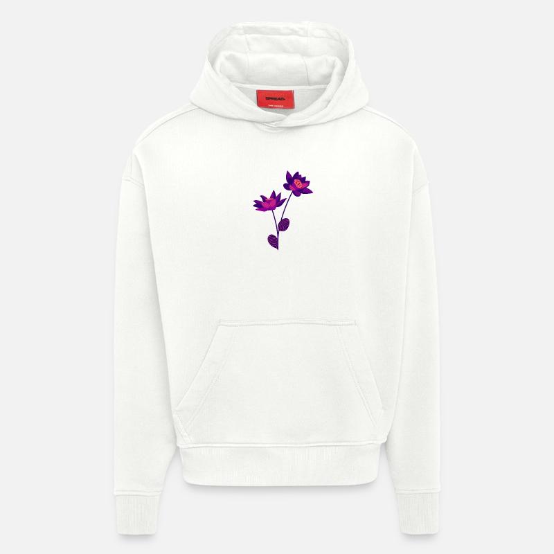 Fleur - Sweat à capuche bio épais oversize fabriqué en UE - OFF WHITE