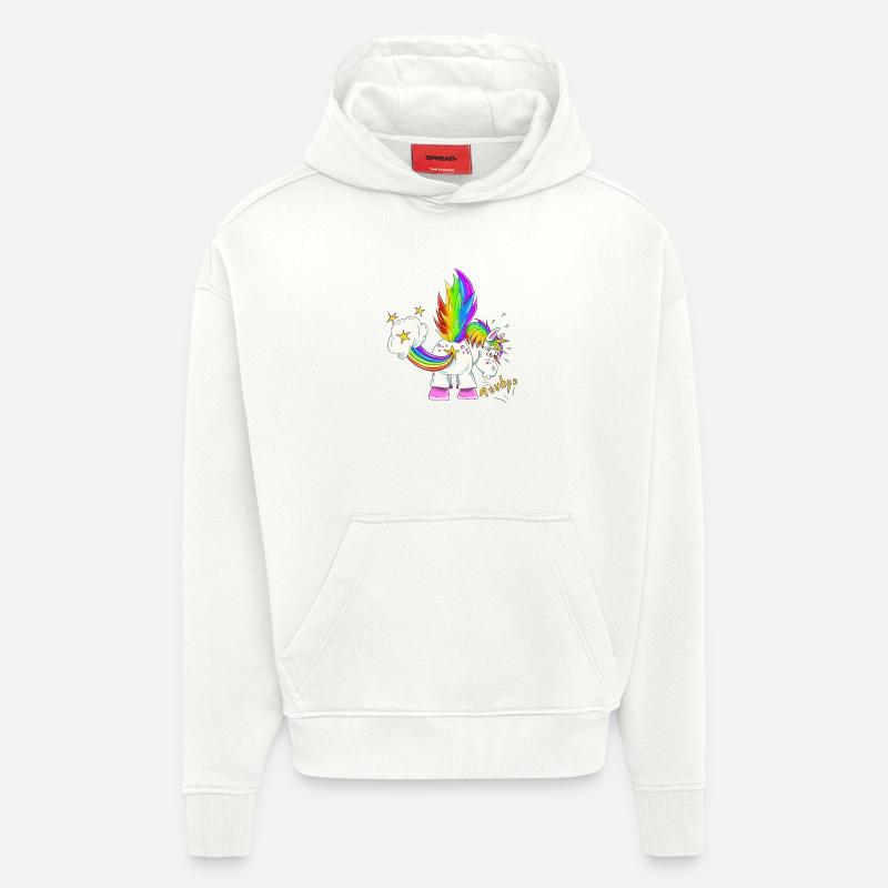 Upsi ein Pupsi Einhorn - Hoodie- made by SPREAD  - OFF WHITE