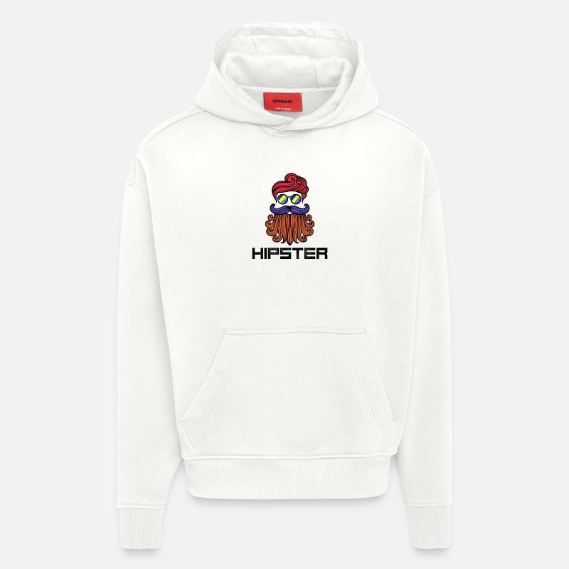 Bart Hipster Spruch Bartfrisur Bartträger - Hoodie- made by SPREAD  - OFF WHITE