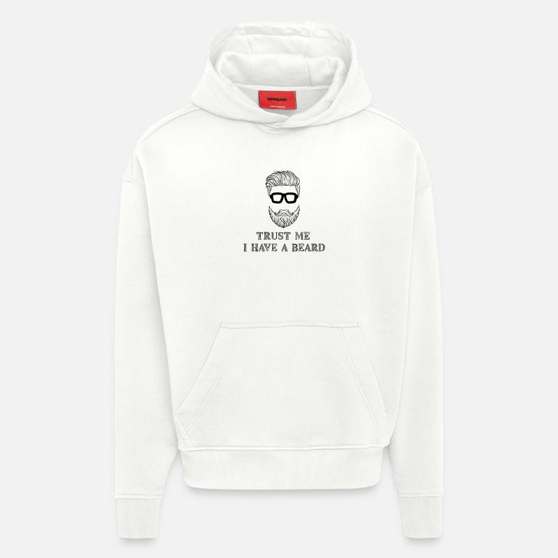 Bartträger Bart Statement Schnurrbart Humorvoll - Hoodie- made by SPREAD  - OFF WHITE