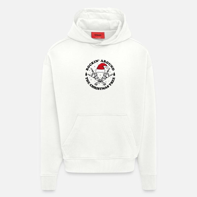 Santa Skull Crossbones - Hoodie- made by SPREAD  - OFF WHITE