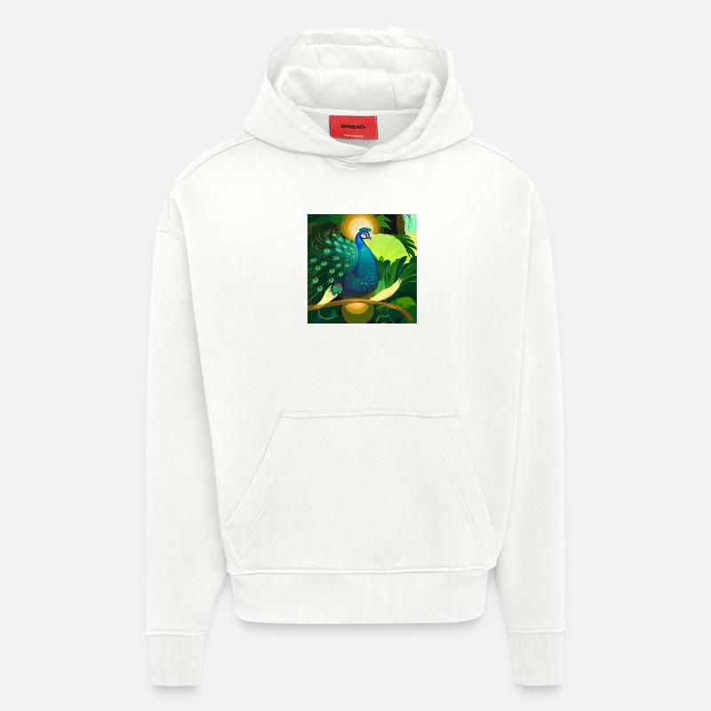 Paon - Sweat à capuche bio épais oversize fabriqué en UE - OFF WHITE