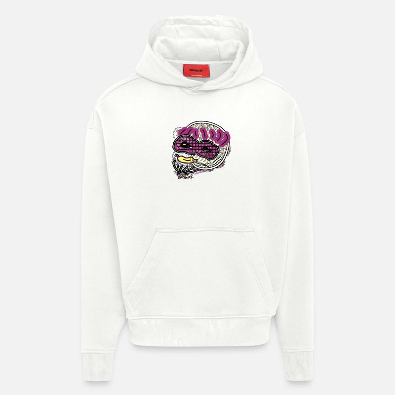Comic man - Hoodie- made by SPREAD - OFF WHITE