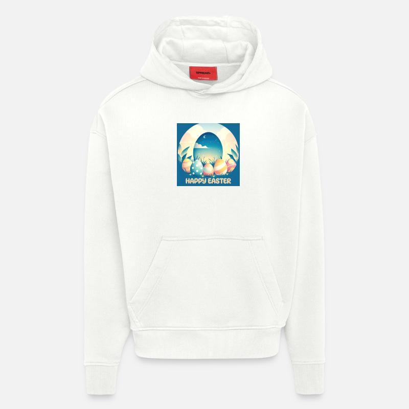 Happy Easter, Easter Egg - Hoodie- made by SPREAD  - OFF WHITE
