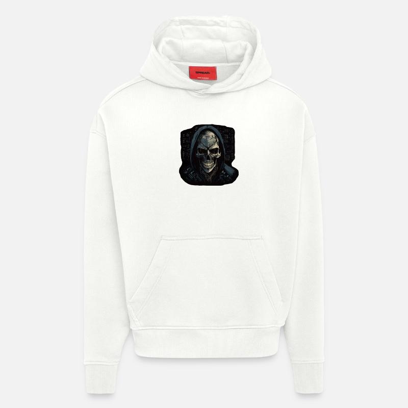 Hacker - Sweat à capuche bio épais oversize fabriqué en UE - OFF WHITE