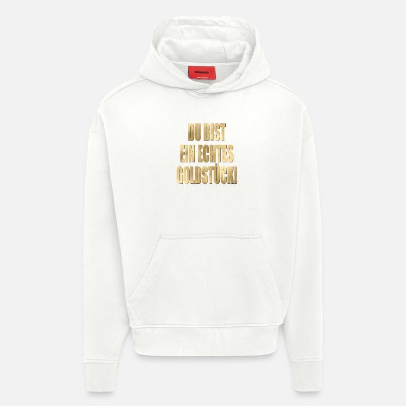 DANKESCHÖN GESCHENKE - KOMPLIMENTE GOLDSTÜCK - Hoodie- made by SPREAD  - OFF WHITE