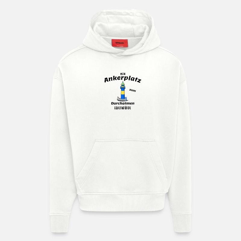Alter Leuchtturm Eckernförde, Ankerplatz - Hoodie- made by SPREAD  - OFF WHITE