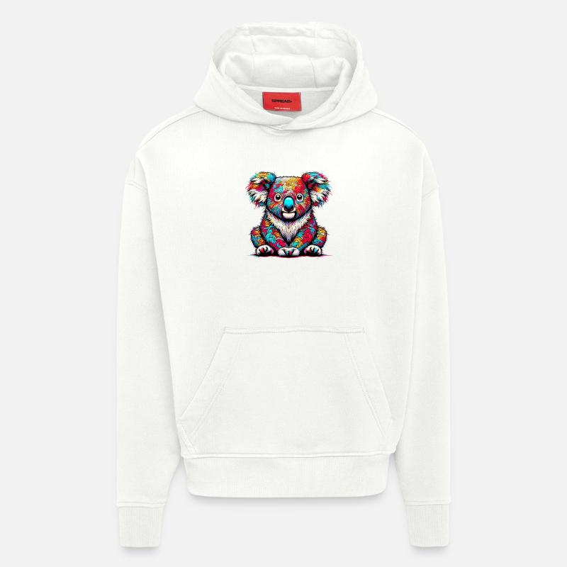 Koala - Sweat à capuche bio épais oversize fabriqué en UE - OFF WHITE