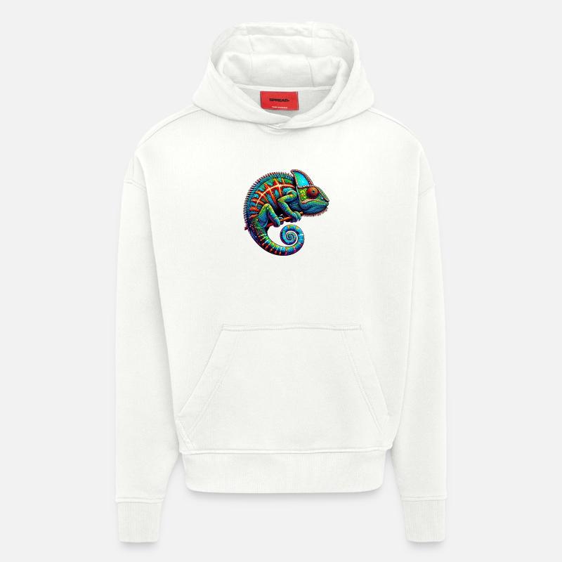 Caméléon - Sweat à capuche bio épais oversize fabriqué en UE - OFF WHITE