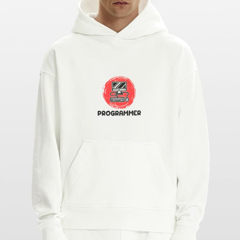 Développeur informatique Programmeur Code Scripting Sweat à capuche bio épais oversize fabriqué en UE