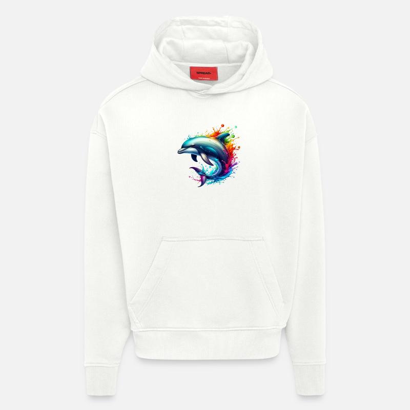 Delfin - Hoodie- made by SPREAD - OFF WHITE