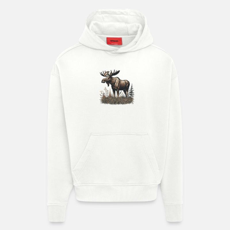 Élan - Sweat à capuche bio épais oversize fabriqué en UE - OFF WHITE