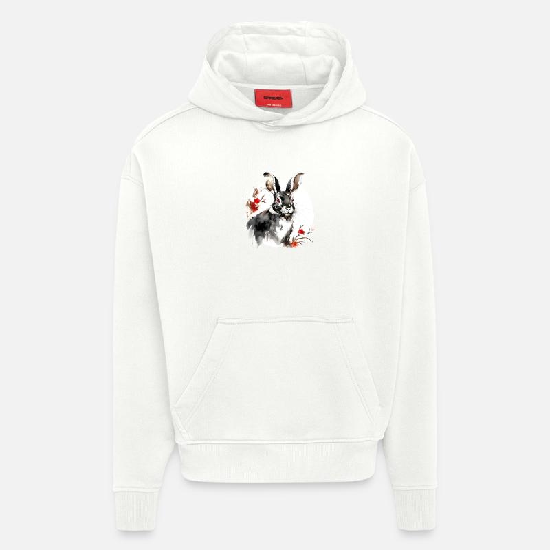 Chinesisches Sternzeichen Hase - Hoodie- made by SPREAD - OFF WHITE