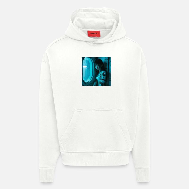 N-dless Nights: Deep in space - Hoodie- made by SPREAD - OFF WHITE