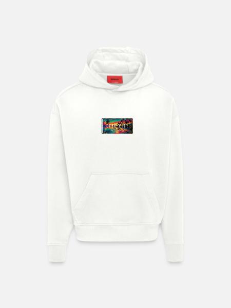 Cebu City – Tropical Retro Sign - Hoodie- made by SPREAD  - OFF WHITE