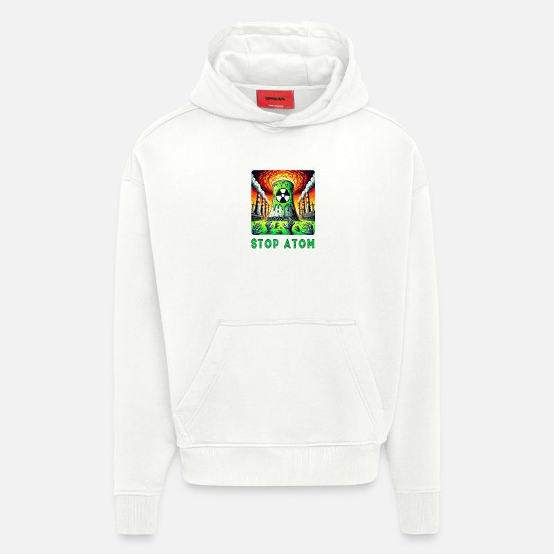Stop Atom – Radioactive - Hoodie- made by SPREAD  - OFF WHITE
