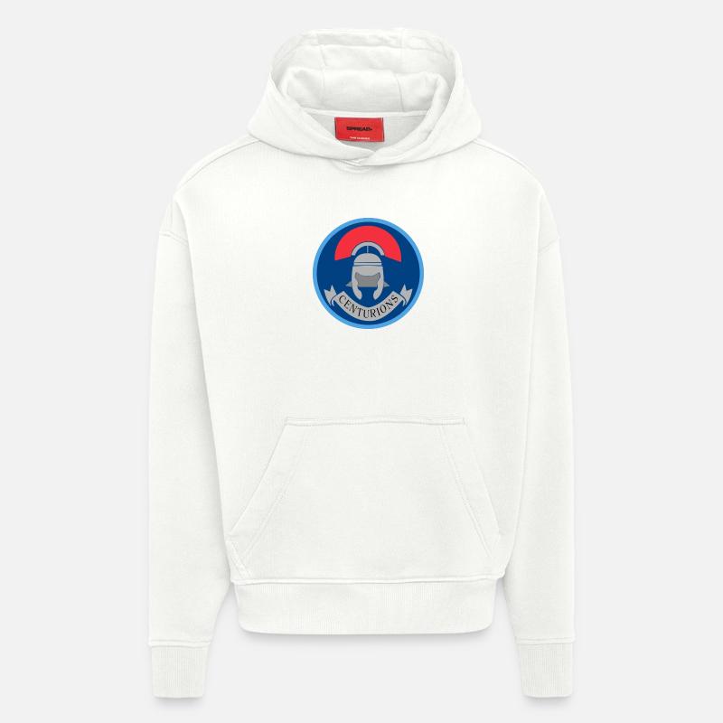 Écusson du Centurion - Sweat à capuche bio épais oversize fabriqué en UE - OFF WHITE