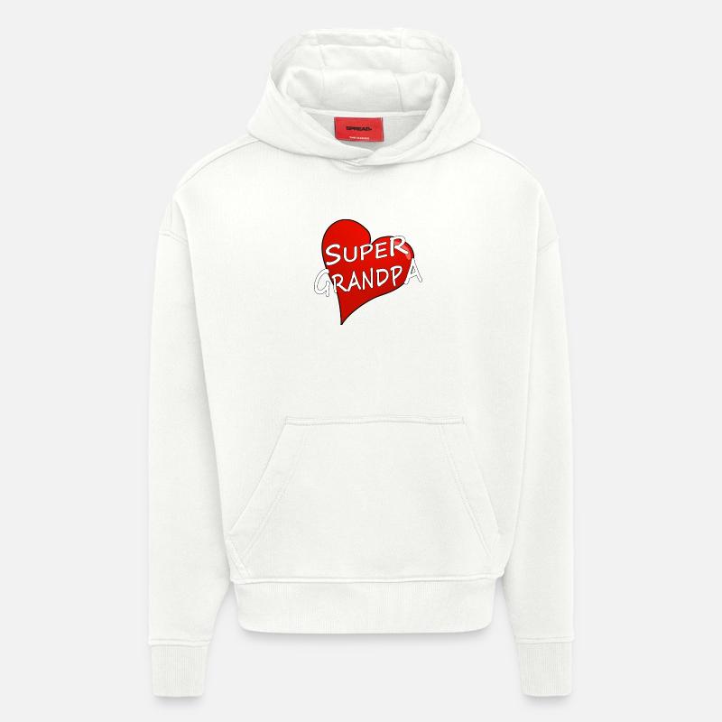 SUPER PAPI - Sweat à capuche bio épais oversize fabriqué en UE - OFF WHITE