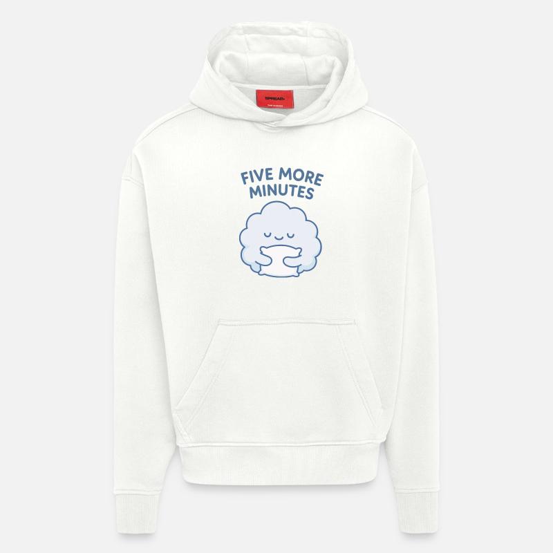 Cinq minutes de plus Cloud Hug - Sweat à capuche bio épais oversize fabriqué en UE - OFF WHITE