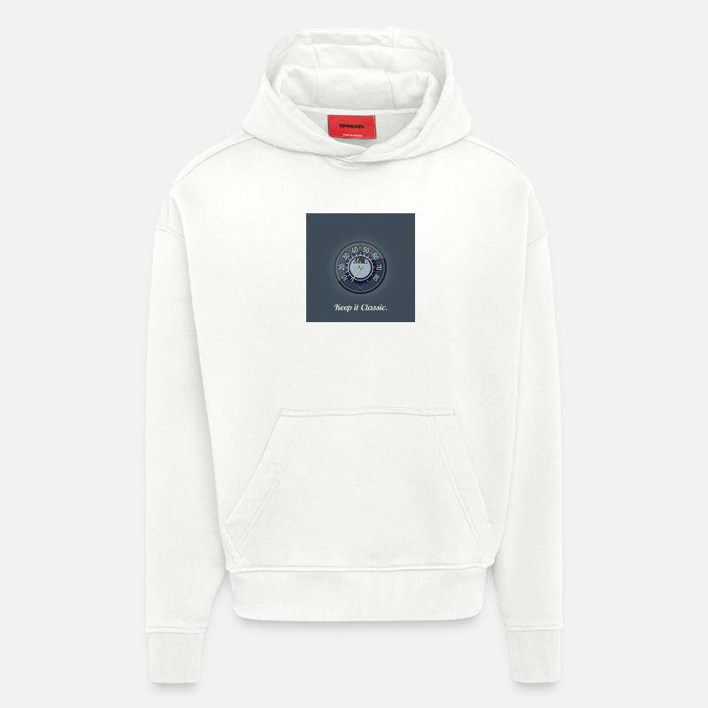 Keep it Classic – Retro Speedometer Design - Hoodie- made by SPREAD  - OFF WHITE