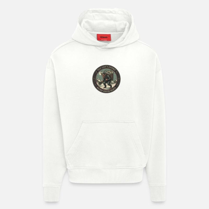 Die Reise der Weihnachtsziege – Böse Winternächte - Hoodie- made by SPREAD  - OFF WHITE