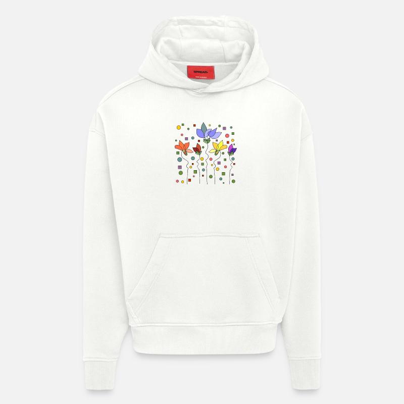 Fleur - Sweat à capuche bio épais oversize fabriqué en UE - OFF WHITE