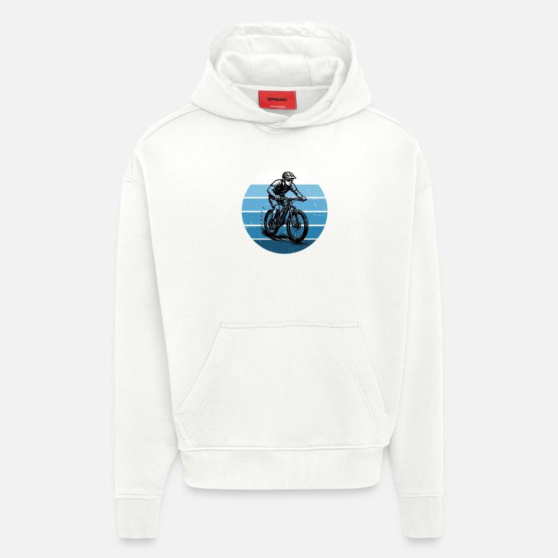 Déclaration directe sur le VTT - Sweat à capuche bio épais oversize fabriqué en UE - OFF WHITE