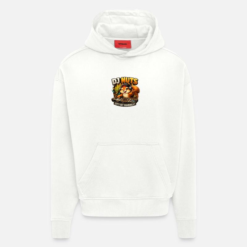 Eichhörnchen DJ Nuts süßes Squirrel lustig - Hoodie- made by SPREAD  - OFF WHITE