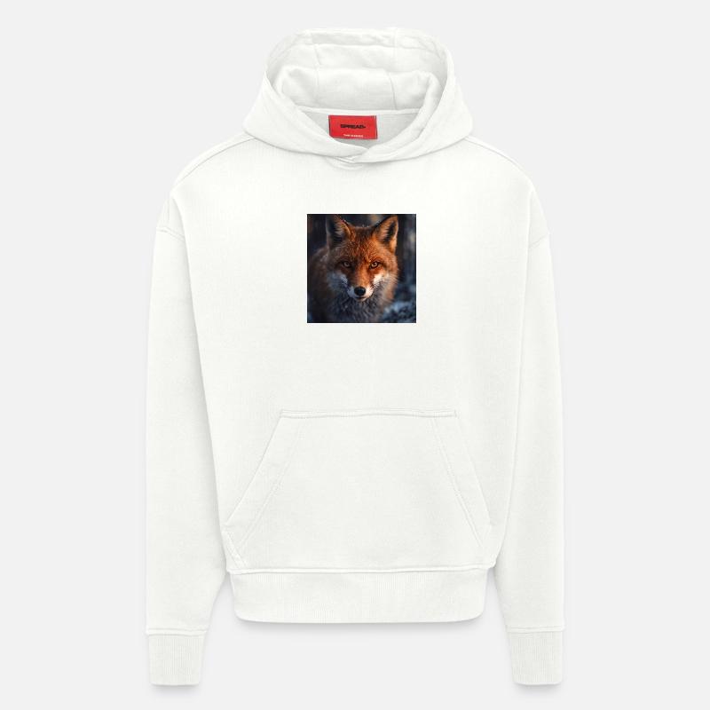 Fuchs-Erkundung bei Einbruch der Dämmerung - Hoodie- made by SPREAD  - OFF WHITE