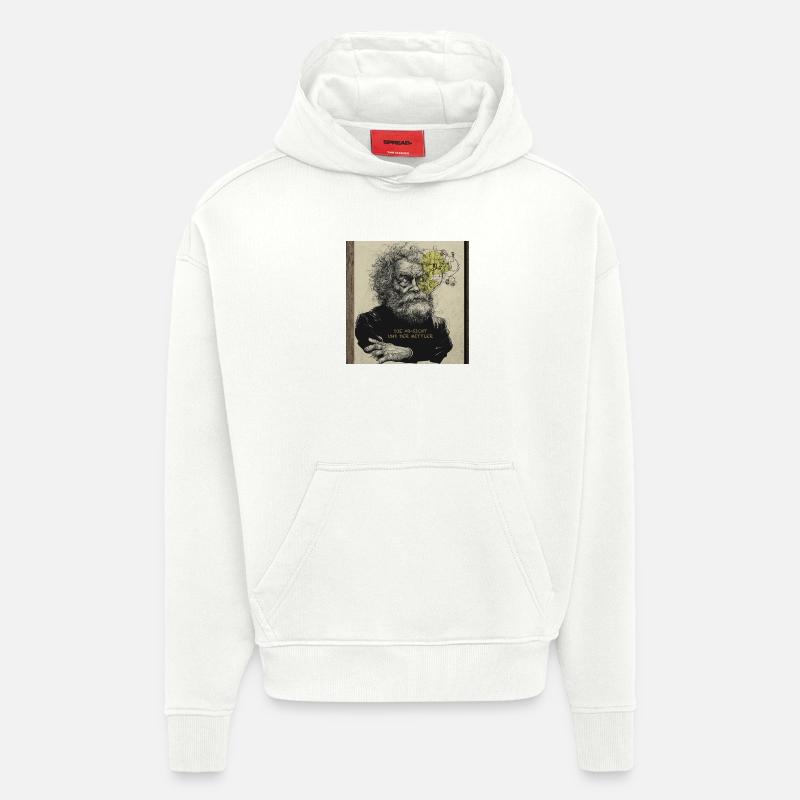 Der_Gedankenblitz-2 - Hoodie- made by SPREAD  - OFF WHITE