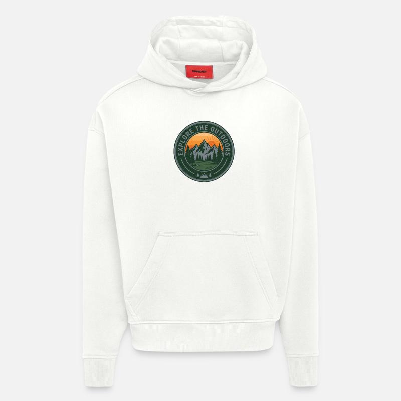 Explore Outdoors Berge - Hoodie- made by SPREAD  - OFF WHITE