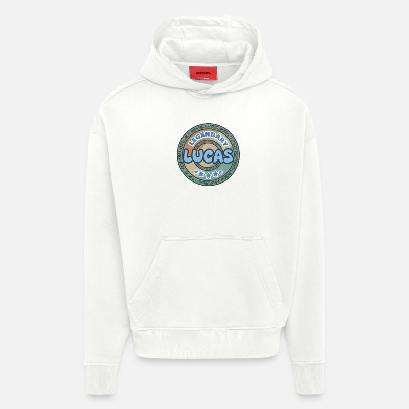 Dire Lucas - Sweat à capuche bio épais oversize fabriqué en UE - OFF WHITE