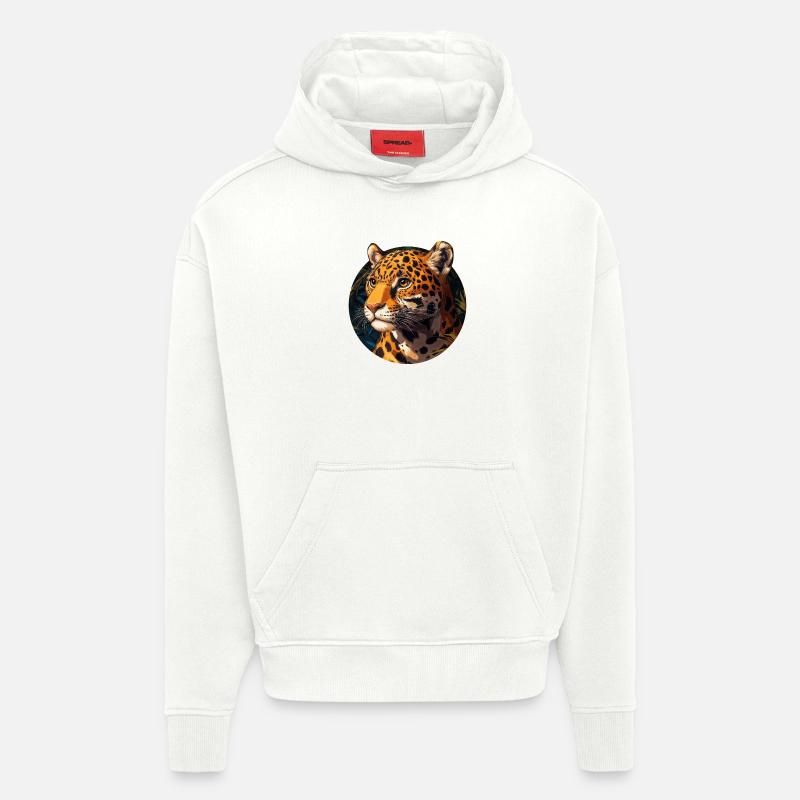 Design de Jaguar - Sweat à capuche bio épais oversize fabriqué en UE - OFF WHITE