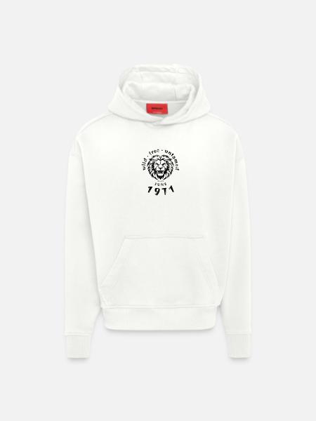 Wild, free & untamed since 06/1971 - Hoodie- made by SPREAD  - OFF WHITE