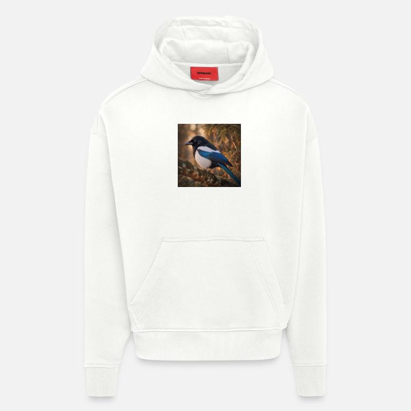 Patinez dans la forêt - Sweat à capuche bio épais oversize fabriqué en UE - OFF WHITE