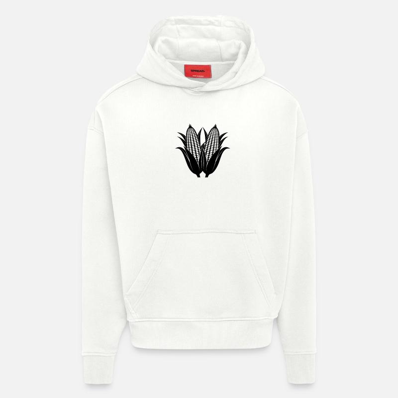 Corns - Sweat à capuche bio épais oversize fabriqué en UE - OFF WHITE