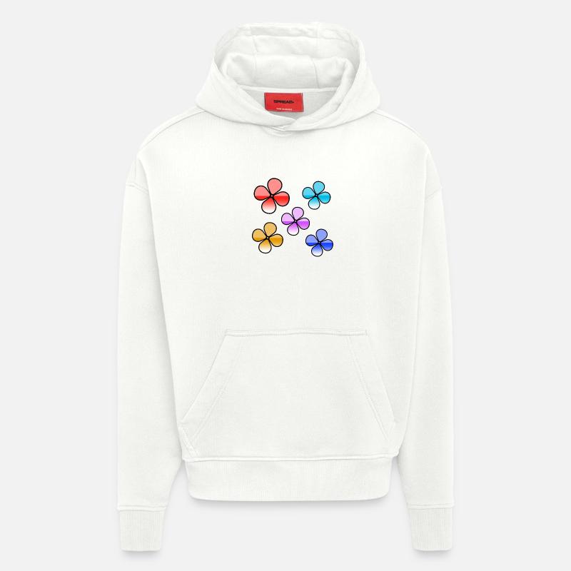 Fleur - Sweat à capuche bio épais oversize fabriqué en UE - OFF WHITE