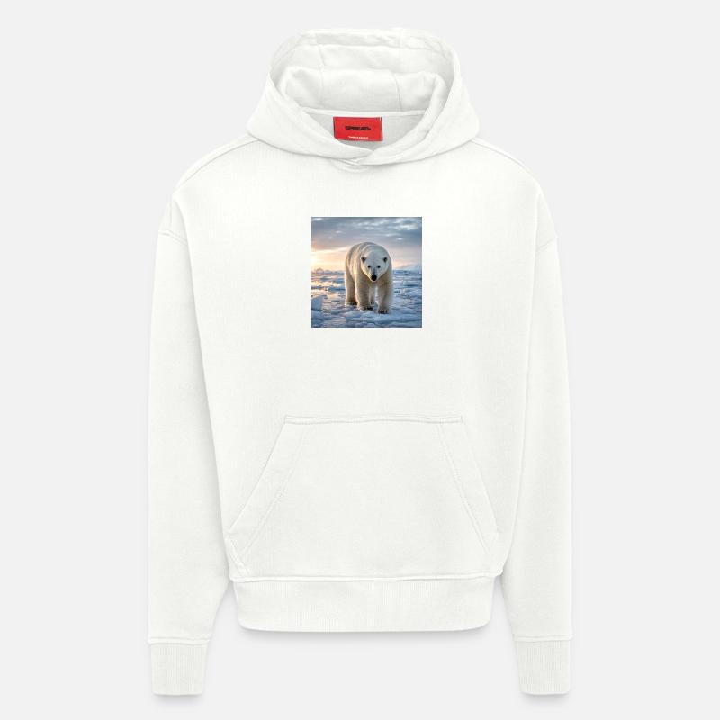Arktischer Eisbär auf Eis - Hoodie- made by SPREAD - OFF WHITE