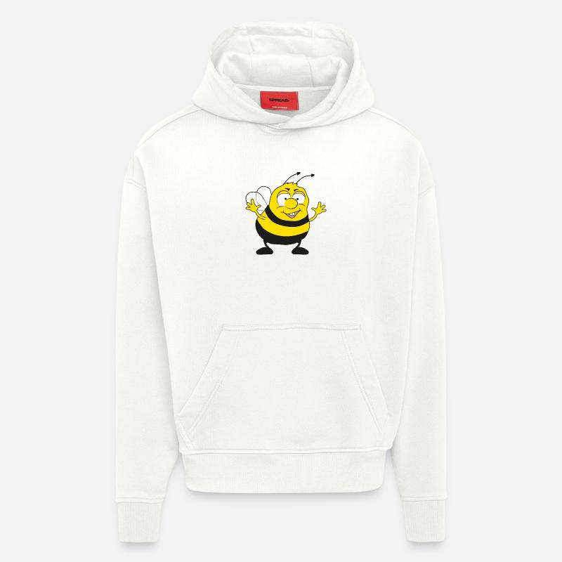 Brummy, le bourdon cool - Sweat à capuche bio épais oversize fabriqué en UE - OFF WHITE